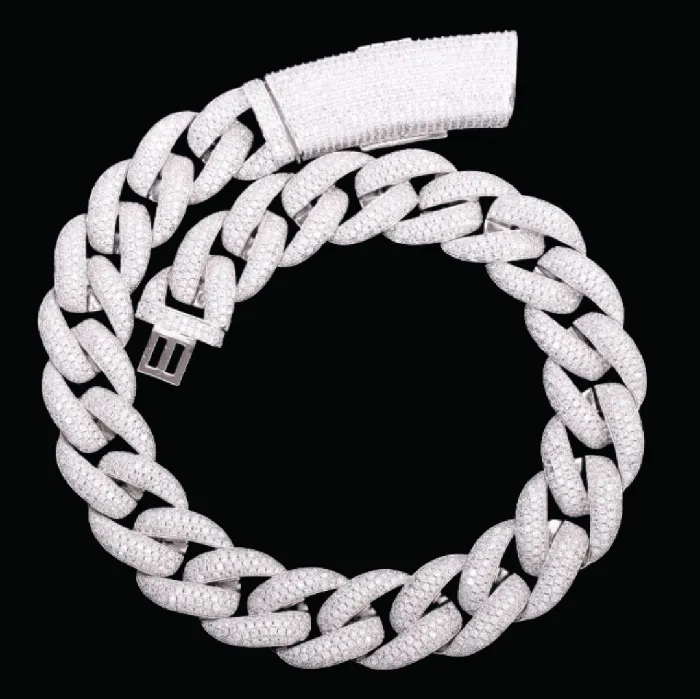 20MM Miami Cuban Iced Out Diamond Necklace Chain MIAMI CUBAN Necklaces