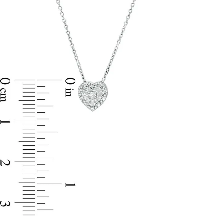 005 CT TW Natural Diamond HeartShaped Frame Necklace in Sterling Silver Goldia Necklaces 005 CT TW Natural Diamond HeartShaped Frame Necklace in Sterling Silver Goldia Necklaces