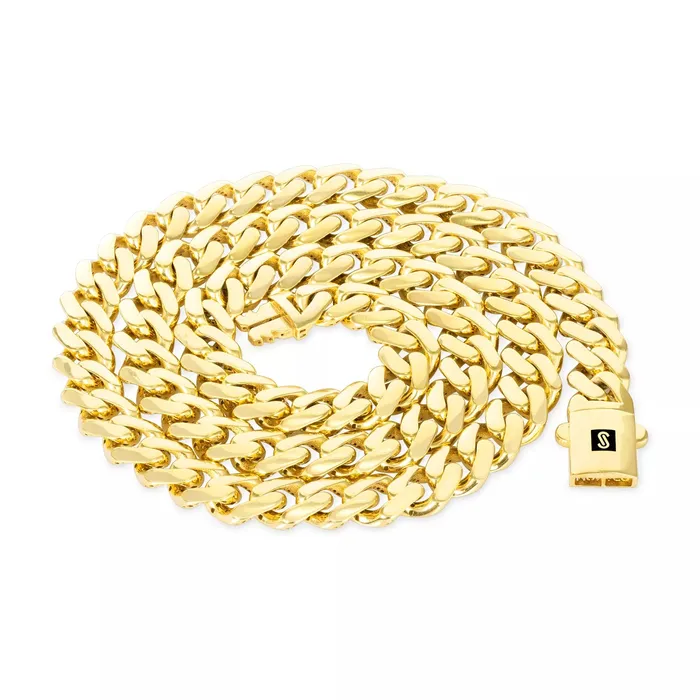 14k Yellow Gold Royal Monaco Miami Cuban Link 11mm Chain Bracelet w Box Clasp 9 Goldiacom Bracelets