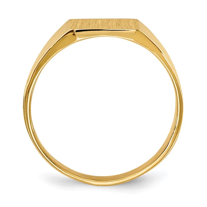 Goldia 14K Yellow Gold 90x85mm Closed Back Signet Ring Rings