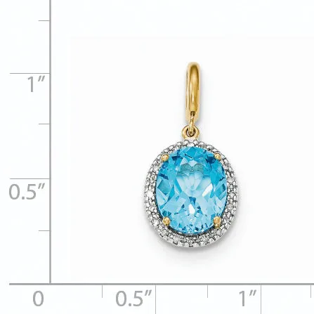 Goldiacom Necklaces 14k Lt Swiss Blue Topaz with Diamond Halo Pendant