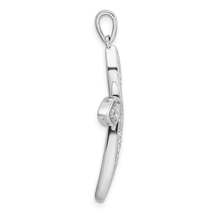 Goldia Necklaces 14k White Gold 34 Ct Lab Grown Diamond VSSI G Cross Pendant
