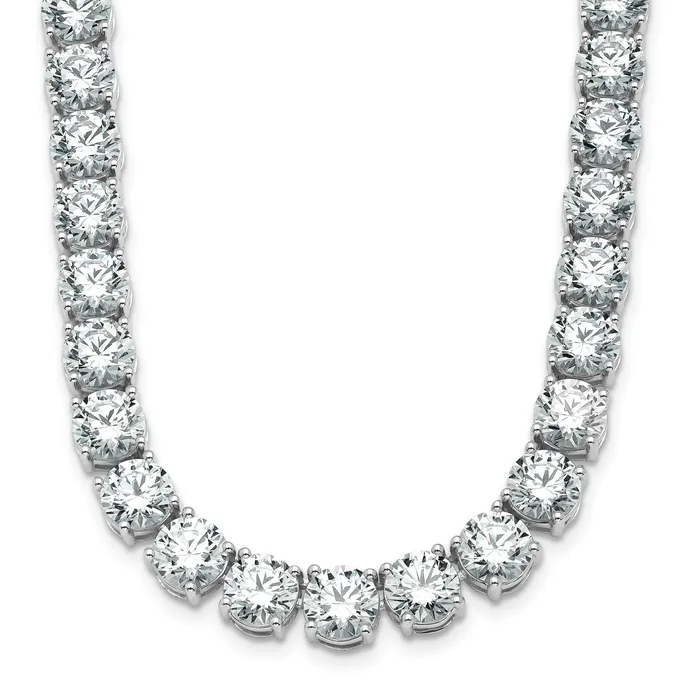 Goldia Necklaces 14k White Gold 83 Ct Lab Grown Diamond VSSI G Round 22 inch Straight Tennis Necklace Goldia Necklaces 14k White Gold 83 Ct Lab Grown Diamond VSSI G Round 22 inch Straight Tennis Necklace