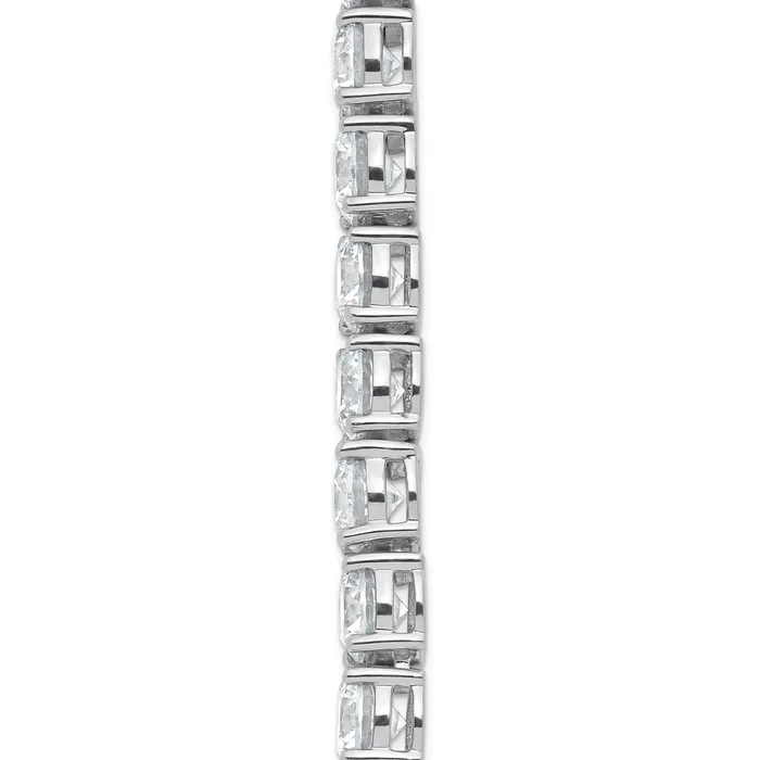 Goldia Necklaces 14k White Gold 83 Ct Lab Grown Diamond VSSI G Round 22 inch Straight Tennis Necklace