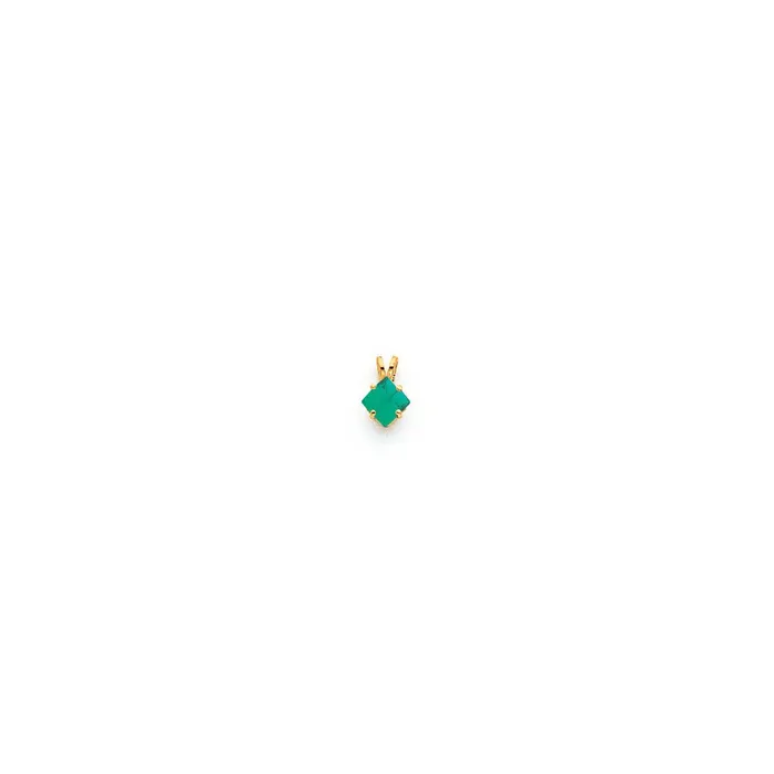 Goldia Necklaces 14K Yellow Gold 5mm Princess Cut Mount St Helens pendant