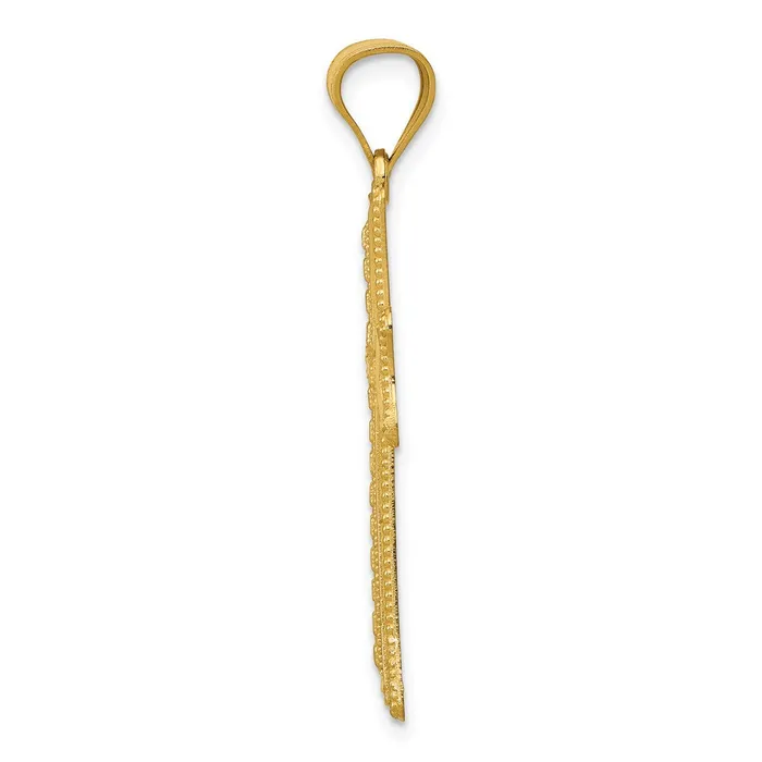 Goldia Necklaces 14k Yellow Gold Diamondcut Cross Pendant