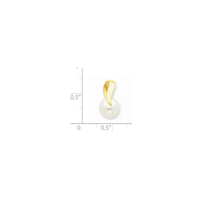 Goldia Necklaces 14k Yellow Gold Diamond Pearl Pendant Goldia Necklaces 14k Yellow Gold Diamond Pearl Pendant