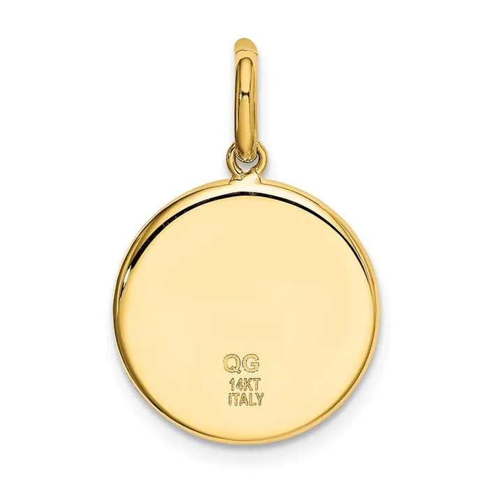 Goldia Necklaces 14k Yellow Gold Polished And Satin St Christopher Medal Pendant