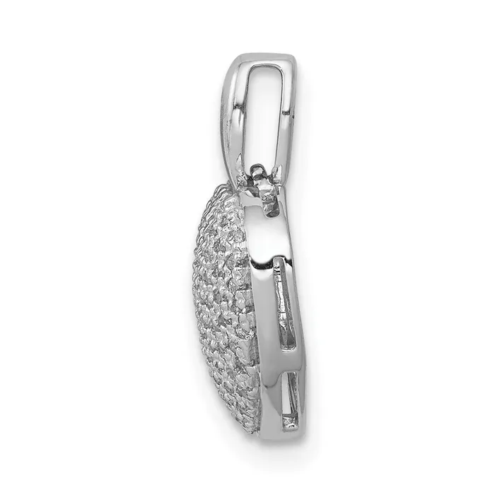 Goldia Necklaces Solid 14k White Gold 14ct Simulated CZ Heart Pendant Goldia Necklaces Solid 14k White Gold 14ct Simulated CZ Heart Pendant