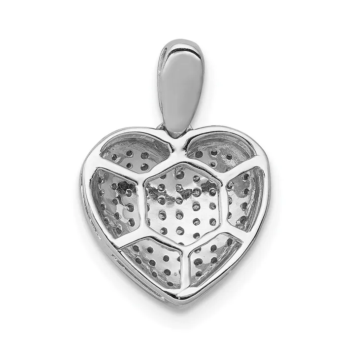 Goldia Necklaces Solid 14k White Gold 14ct Simulated CZ Heart Pendant Goldia Necklaces Solid 14k White Gold 14ct Simulated CZ Heart Pendant