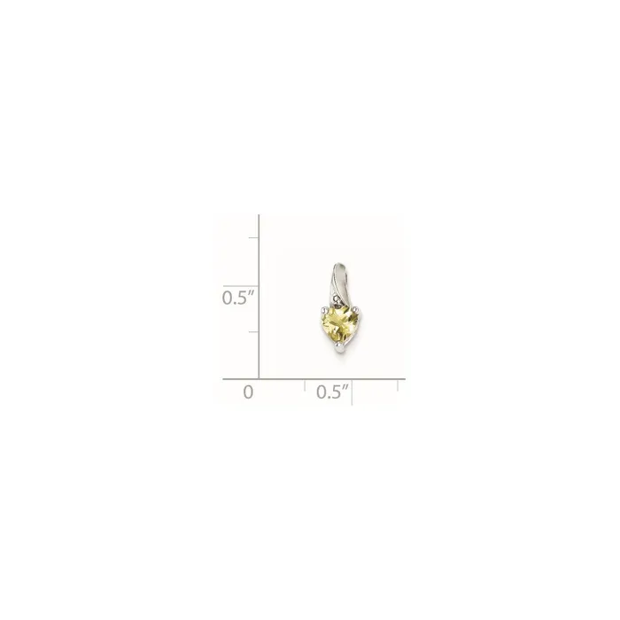 Goldia Necklaces Sterling Silver Lemon Quartz Diamond Pendant