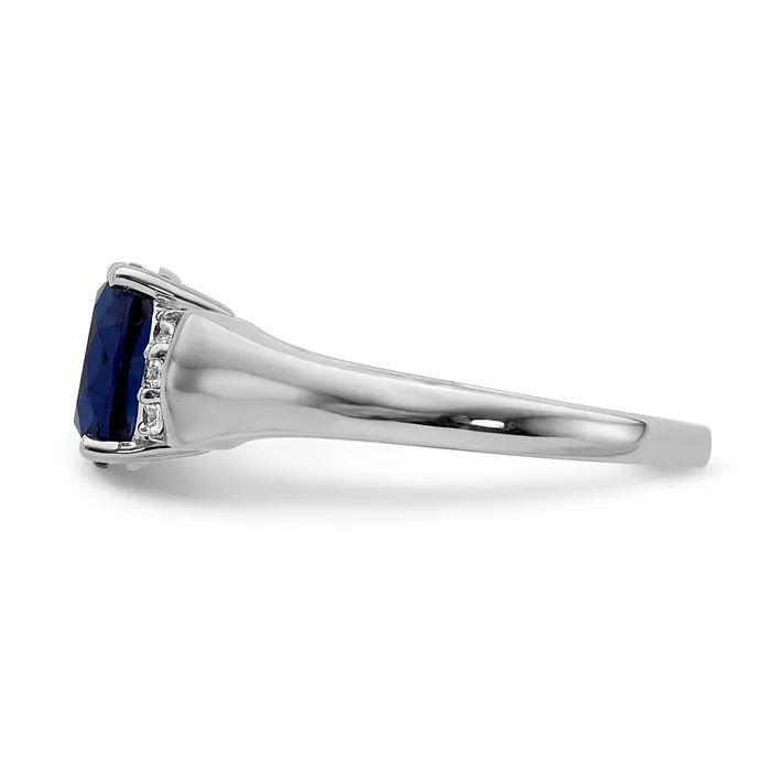 Goldia Rings 14K White Gold Real Diamond u0026 Sapphire Ring