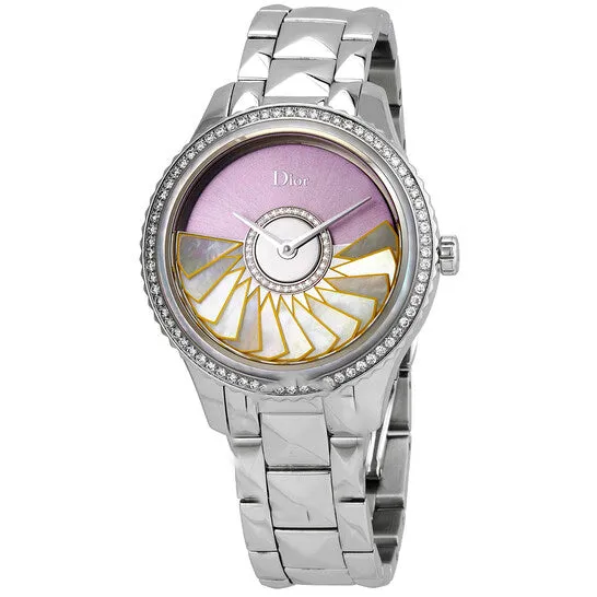 JMS always Watches Original Preowned Dior Grand Bal Plisse Soleil Diamond Pink Galvanic Mother of Pearl Diamondset Yello Dial Ladies Watch CD153B10M001 JMS always Watches Original Preowned Dior Grand Bal Plisse Soleil Diamond Pink Galvanic Mother of Pearl Diamondset Yello Dial Ladies Watch CD153B10M001