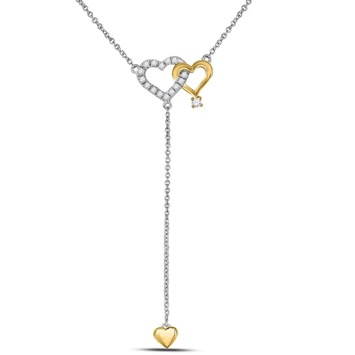 Necklaces 14k Yellow Gold Round Diamond Y Shape Heart Necklace 18 Cttw gndatlanta Necklaces 14k Yellow Gold Round Diamond Y Shape Heart Necklace 18 Cttw gndatlanta