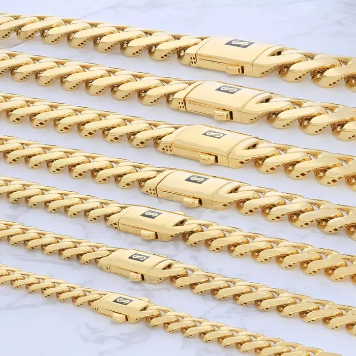 Necklaces 14k Yellow Gold Royal Monaco Miami Cuban Link 75mm Chain Pendant Necklace 28 Goldiacom
