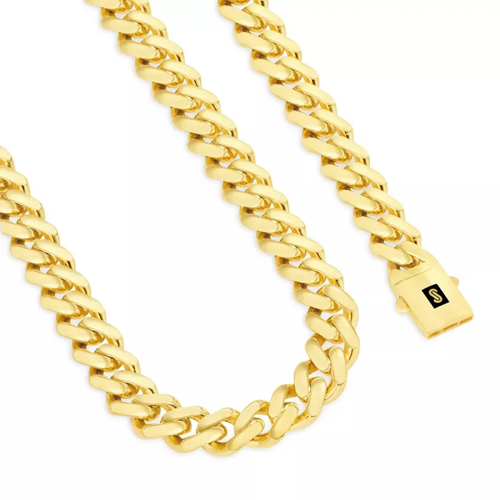 Necklaces 14k Yellow Gold Royal Monaco Miami Cuban Link 75mm Chain Pendant Necklace 28 Goldiacom