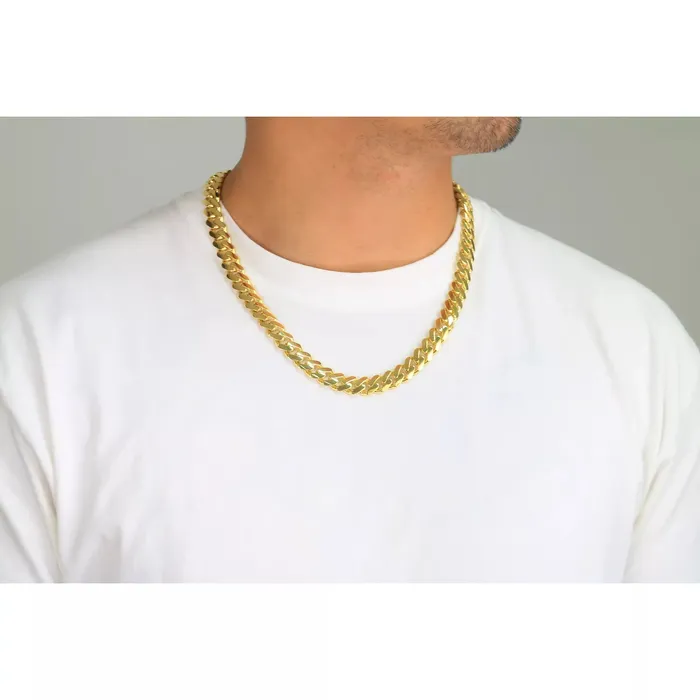 Necklaces 14k Yellow Gold Royal Monaco Miami Cuban Link 75mm Chain Pendant Necklace 28 Goldiacom