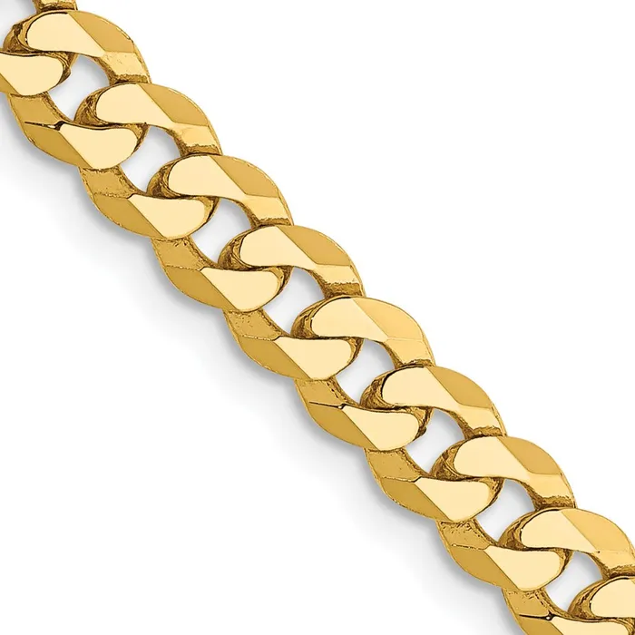 Necklaces MDS Solid 14K Yellow Gold 26 inch 475mm Flat Beveled Curb with Lobster Clasp Chain Necklace Necklaces MDS Solid 14K Yellow Gold 26 inch 475mm Flat Beveled Curb with Lobster Clasp Chain Necklace