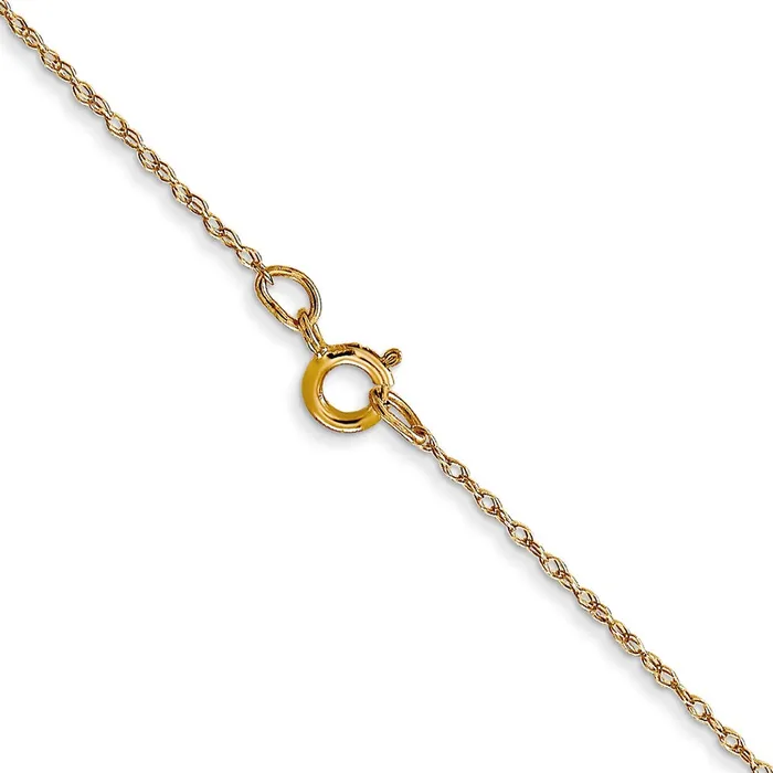 Necklaces QGold 14K Yellow Gold 13 inch Carded 5mm Cable Rope with Spring Ring Clasp Children Necklace Chain Necklace Necklaces QGold 14K Yellow Gold 13 inch Carded 5mm Cable Rope with Spring Ring Clasp Children Necklace Chain Necklace