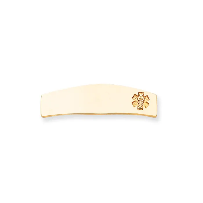 PreStyled Sets 14k Yellow Gold Nonenameled Medical Jewelry Plate Goldia