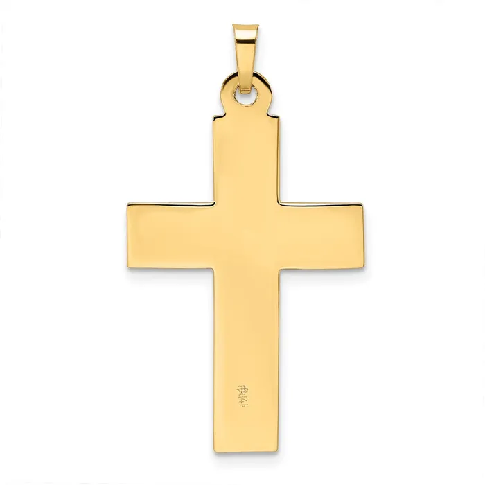 Rings Goldia 14k Twotone Gold Polished Solid INRI Crucifix Pendant