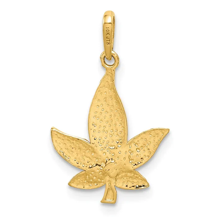 14K DiamondCut Leaf Pendant TreasureFineJewelers Necklaces