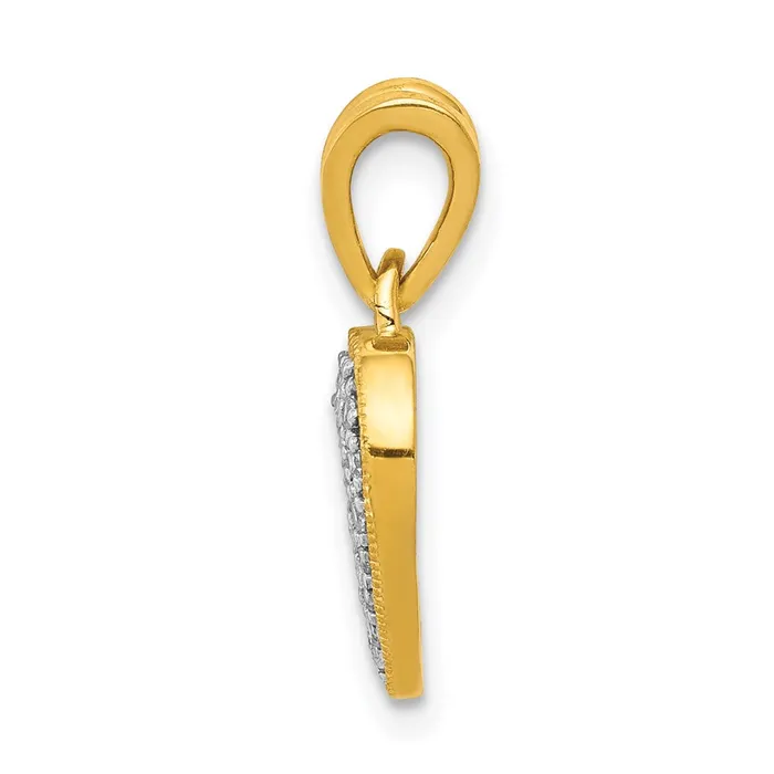 14k Diamond Heart Pendant TreasureFineJewelers Necklaces