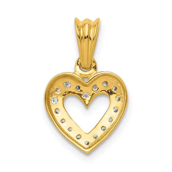 14k Diamond Heart Pendant TreasureFineJewelers Necklaces