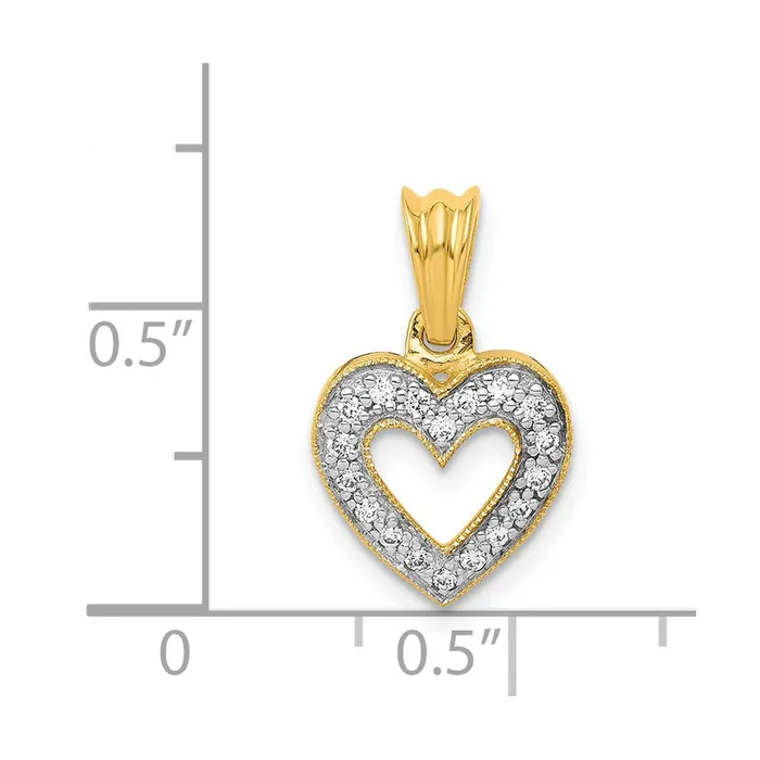 14k Diamond Heart Pendant TreasureFineJewelers Necklaces