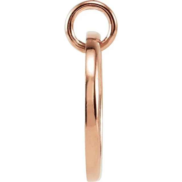 14K Rose Gold 110 CTW Natural Diamond Initial S Pendant TreasureFineJewelers Necklaces