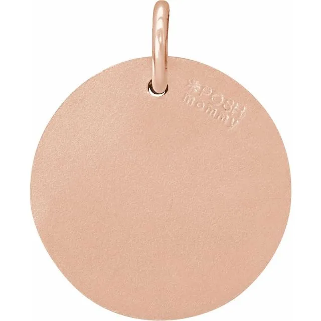14K Rose Gold 110 CTW Natural Diamond Initial S Pendant TreasureFineJewelers Necklaces