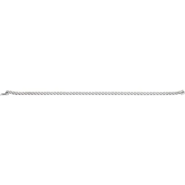 14K White Gold 3 CTW LabGrown Diamond Line 7 14 Bracelet TreasureFineJewelers Bracelets