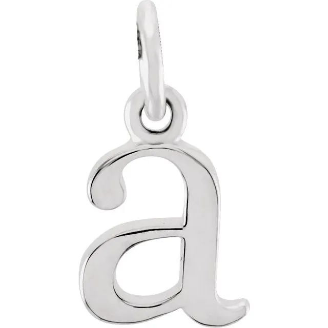 14K White Gold Lowercase Initial A Pendant TreasureFineJewelers Necklaces 14K White Gold Lowercase Initial A Pendant TreasureFineJewelers Necklaces