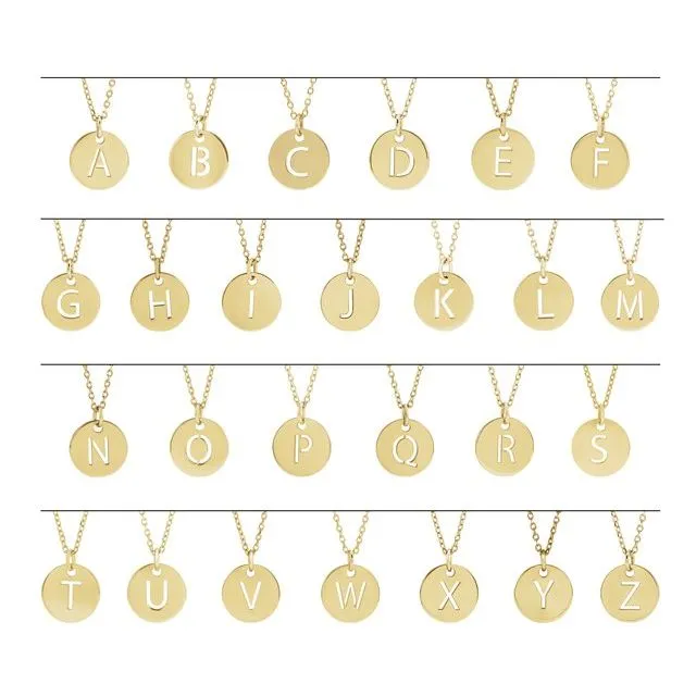 18K Rose GoldPlated Sterling Silver Initial K 10 mm Disc 1618 Necklace TreasureFineJewelers Necklaces
