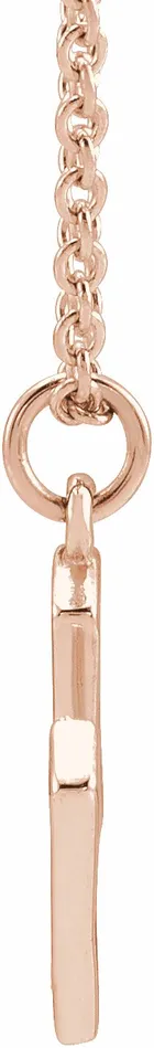 18K Rose GoldPlated Sterling Silver Initial M Dangle 18 Necklace TreasureFineJewelers Necklaces