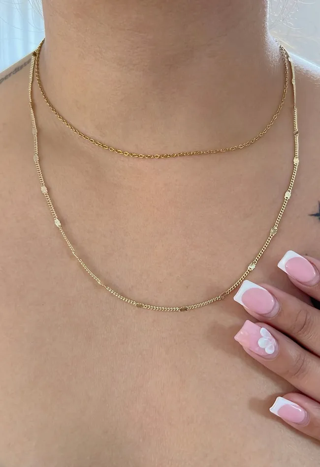 MP Jewelry Necklaces Hammered Chain Necklace 21 inches