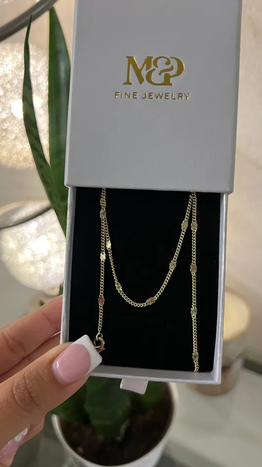 MP Jewelry Necklaces Hammered Chain Necklace 21 inches