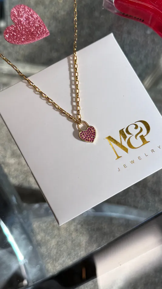 MP Jewelry Paperclip Be Mine Heart Necklace Necklaces MP Jewelry Paperclip Be Mine Heart Necklace Necklaces