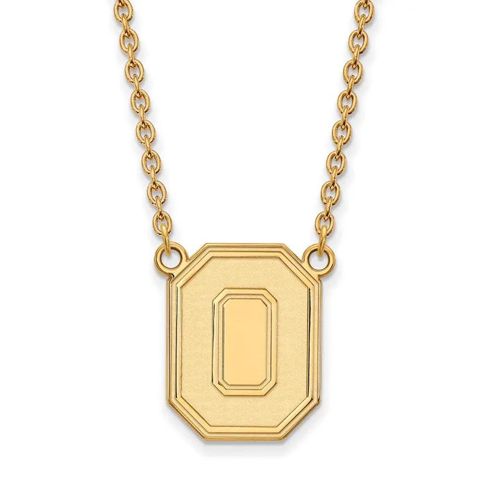 Necklaces 14k Gold The Ohio State University Letter O Large Pendant 18 inch Necklace TreasureFineJewelers Necklaces 14k Gold The Ohio State University Letter O Large Pendant 18 inch Necklace TreasureFineJewelers