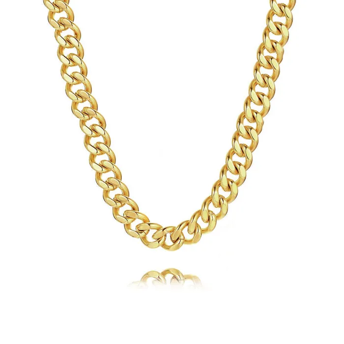 Necklaces Cuban Chain 1215mm Width 24K Gold Plated Chain Necklace Chain Bracelet Trendolla Jewelry Necklaces Cuban Chain 1215mm Width 24K Gold Plated Chain Necklace Chain Bracelet Trendolla Jewelry