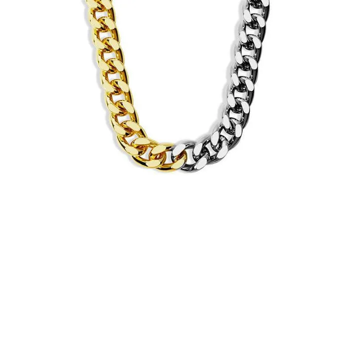 Necklaces Cuban Chain 1215mm Width 24K Gold Plated Chain Necklace Chain Bracelet Trendolla Jewelry