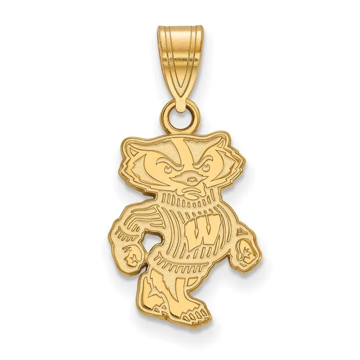 Necklaces TreasureFineJewelers 10K Yellow Gold University of Wisconsin Medium Pendant Necklaces TreasureFineJewelers 10K Yellow Gold University of Wisconsin Medium Pendant