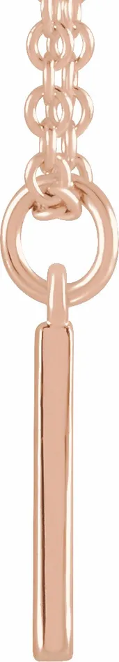 Necklaces TreasureFineJewelers 14K Rose Gold Initial A Dangle 18 Necklace