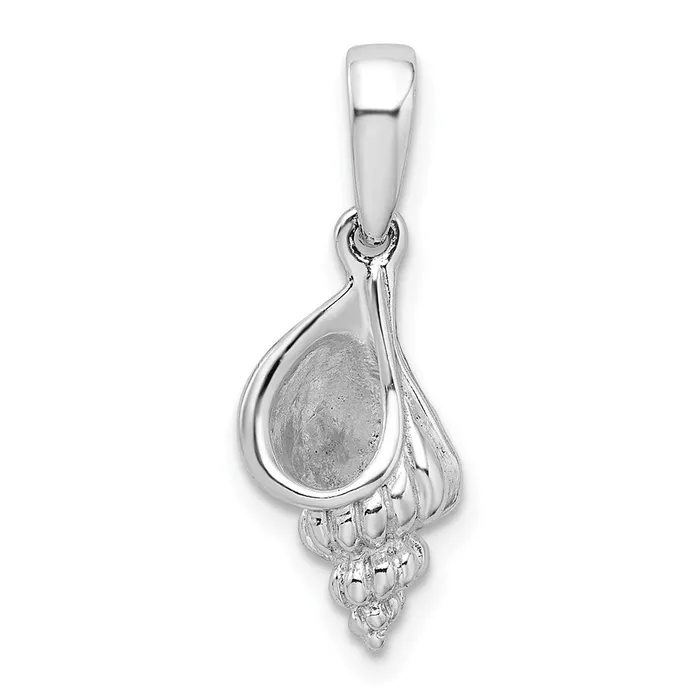 Necklaces TreasureFineJewelers Sterling Silver Polished 3D Wentletrap Shell Pendant