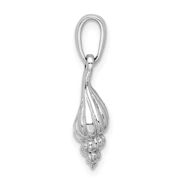 Necklaces TreasureFineJewelers Sterling Silver Polished 3D Wentletrap Shell Pendant