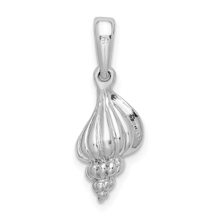 Necklaces TreasureFineJewelers Sterling Silver Polished 3D Wentletrap Shell Pendant