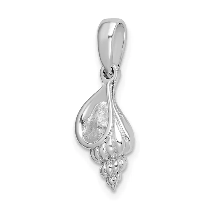 Necklaces TreasureFineJewelers Sterling Silver Polished 3D Wentletrap Shell Pendant