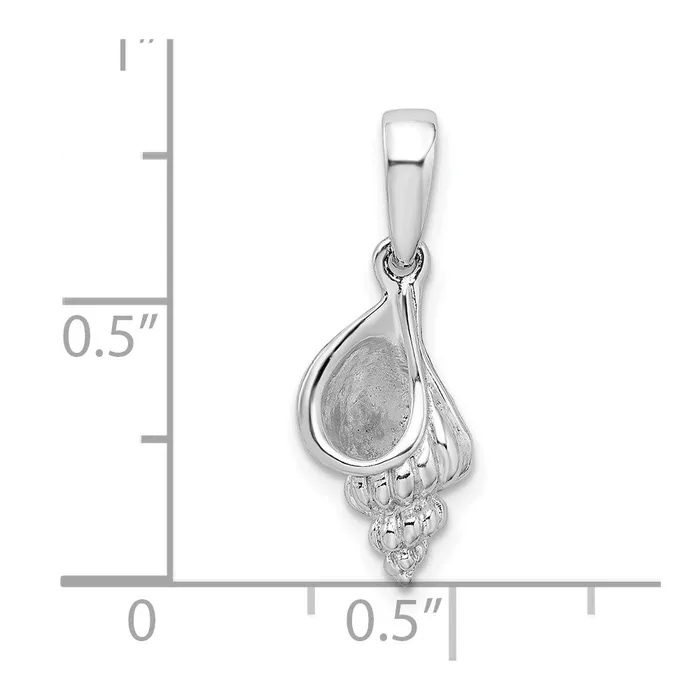 Necklaces TreasureFineJewelers Sterling Silver Polished 3D Wentletrap Shell Pendant