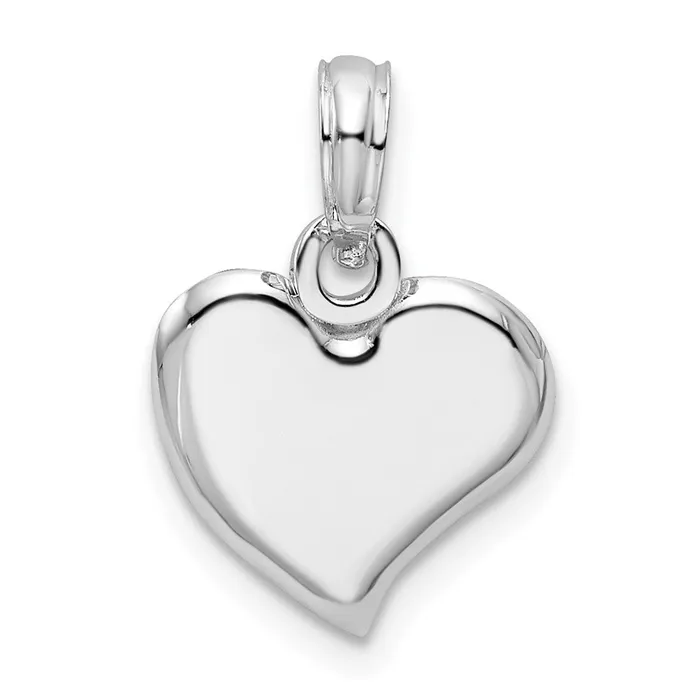 Necklaces TreasureFineJewelers Sterling Silver Polished Small Teardrop Heart Pendant Necklaces TreasureFineJewelers Sterling Silver Polished Small Teardrop Heart Pendant
