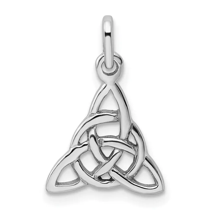 Necklaces TreasureFineJewelers Sterling Silver Rhodiumplated Polished Trinity Knot Pendant Necklaces TreasureFineJewelers Sterling Silver Rhodiumplated Polished Trinity Knot Pendant